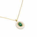 Conjunto Colar e Brincos Prata Dourada com Zircónias