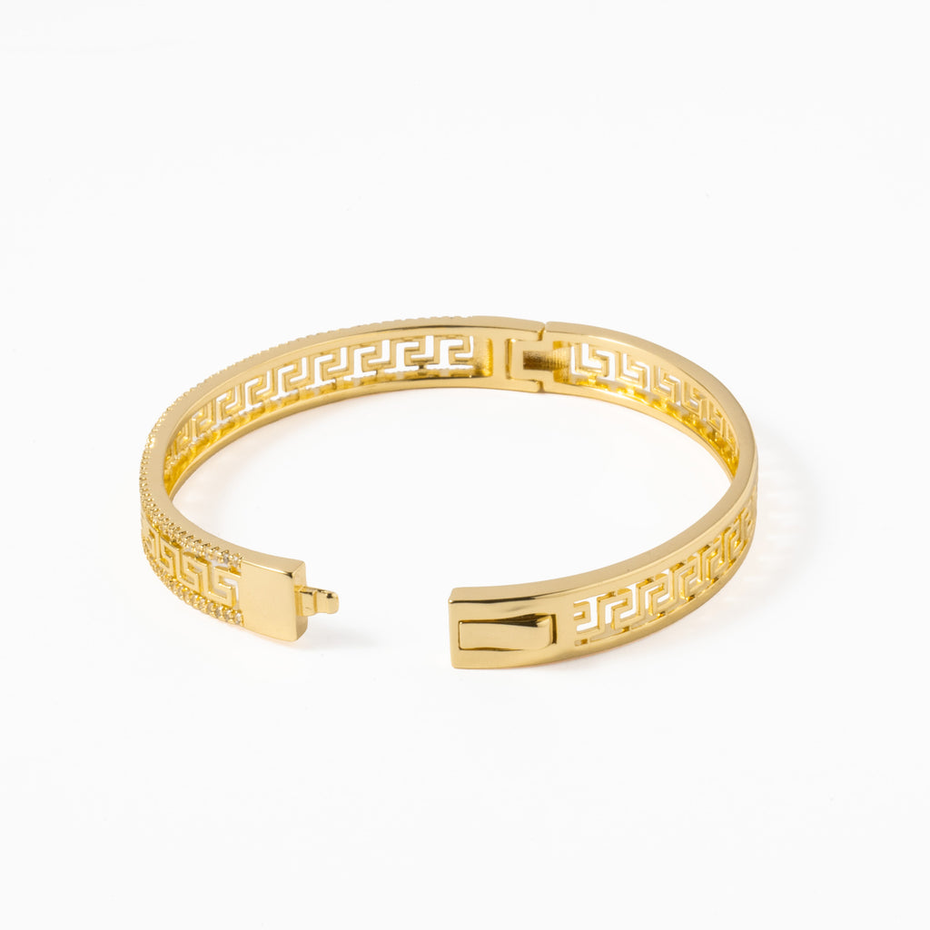 Escrava Latão Dourado com Zircônias - COLEÇÃO BRASS