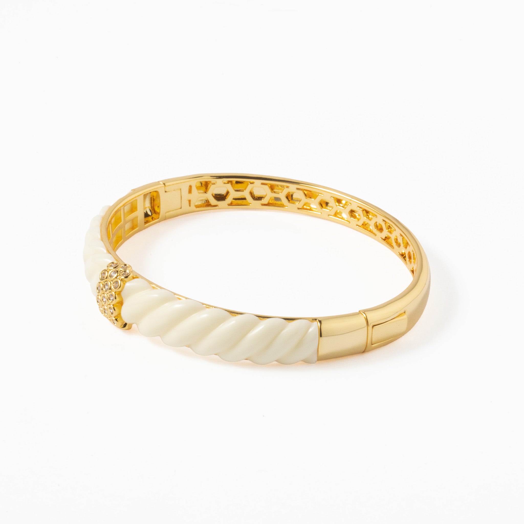 Escrava Latão Dourado com Zircônias - COLEÇÃO BRASS