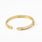 Escrava Latão Dourado com Zircônias - COLEÇÃO BRASS