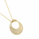 Conjunto Colar e Brincos Prata Dourada com Zircónias