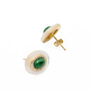Conjunto Colar e Brincos Prata Dourada com Zircónias