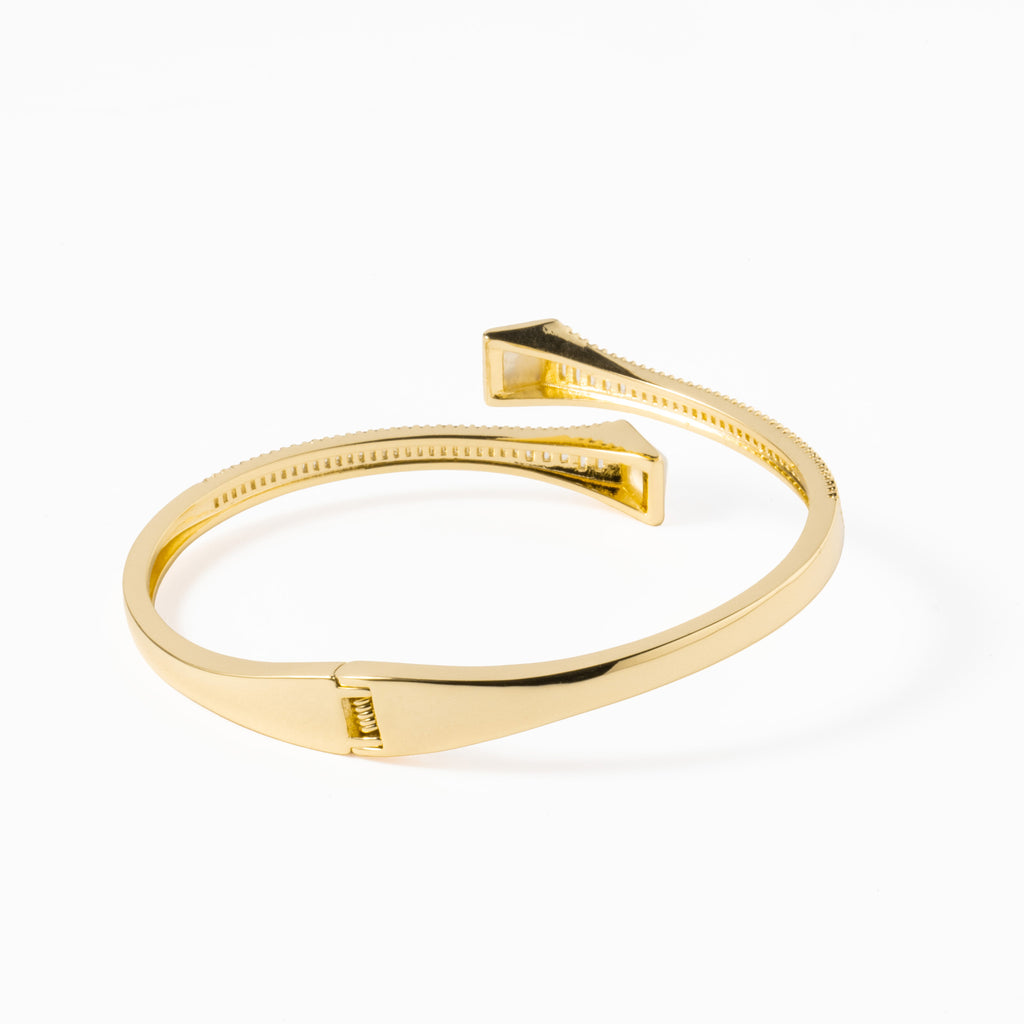 Escrava Latão Dourado com Zircônias - COLEÇÃO BRASS