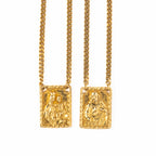 Colar Prata Dourada - Escapulário