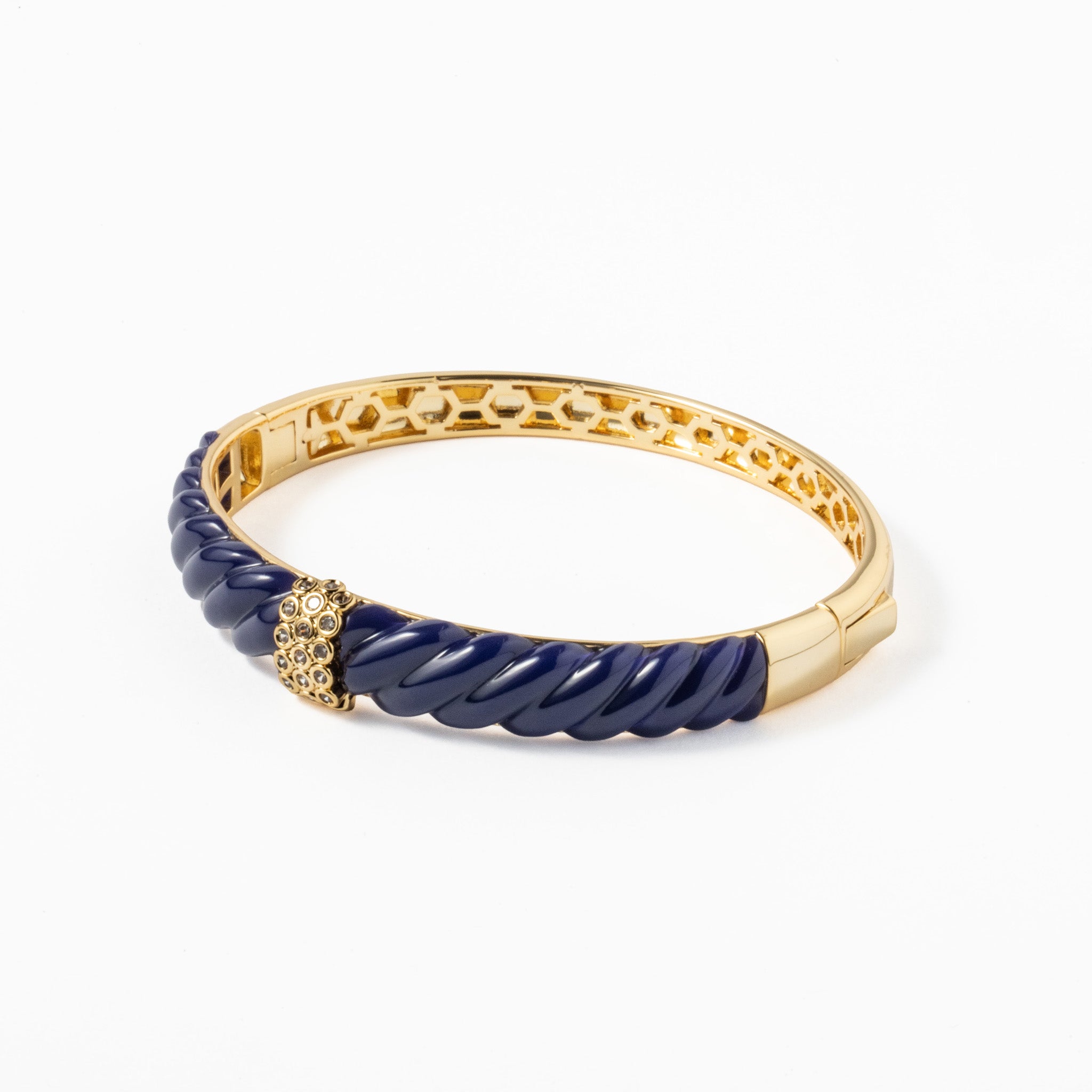 Escrava Latão Dourado com Zircônias - COLEÇÃO BRASS