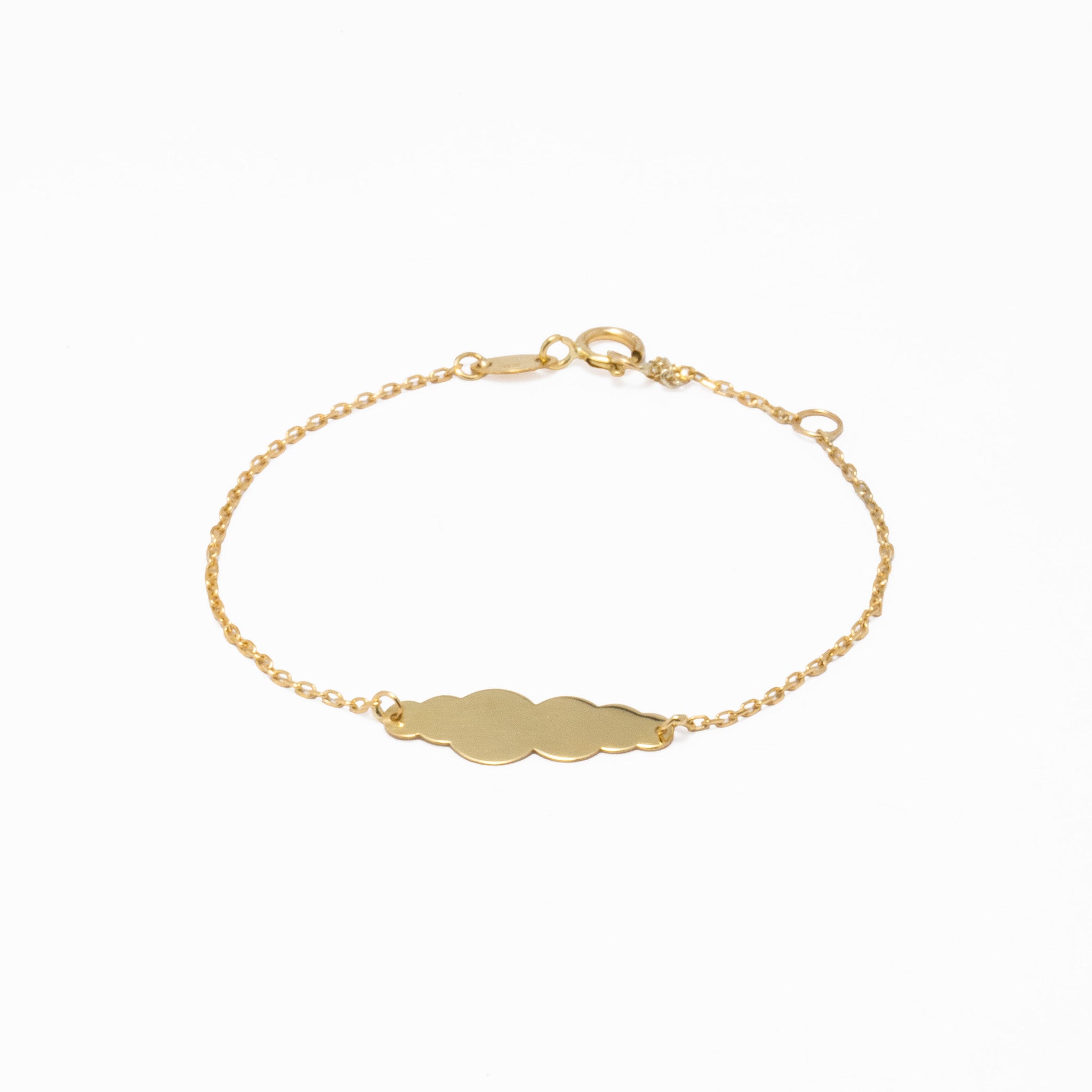 Pulseira em Ouro 9kts - Nuvem