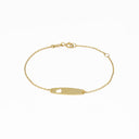 Pulseira Ouro 9kts - Chapa com Coração