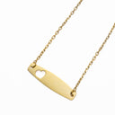 Pulseira Ouro 9kts - Chapa com Coração