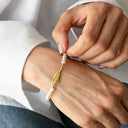 Pulseira Prata Dourada Filigrana - Nossa Senhora de Fátima