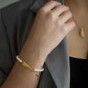 Pulseira Prata Dourada Filigrana - Nossa Senhora de Fátima