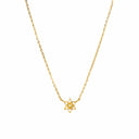 Colar Flor de Pérolas - Ouro 9 K