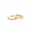 Boucles d'oreilles créoles dorées à paillettes