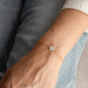 Pulseira em Prata Dourada com Zircónias - Coração