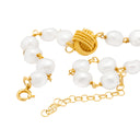 Colar Nó de Corda com Pérolas - Prata Dourada