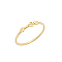 Anel Três Corações com Zircónia - Ouro 19,2k