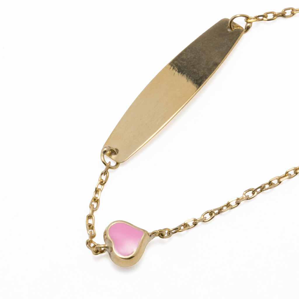 Pulseira em Ouro 9kts - Coração