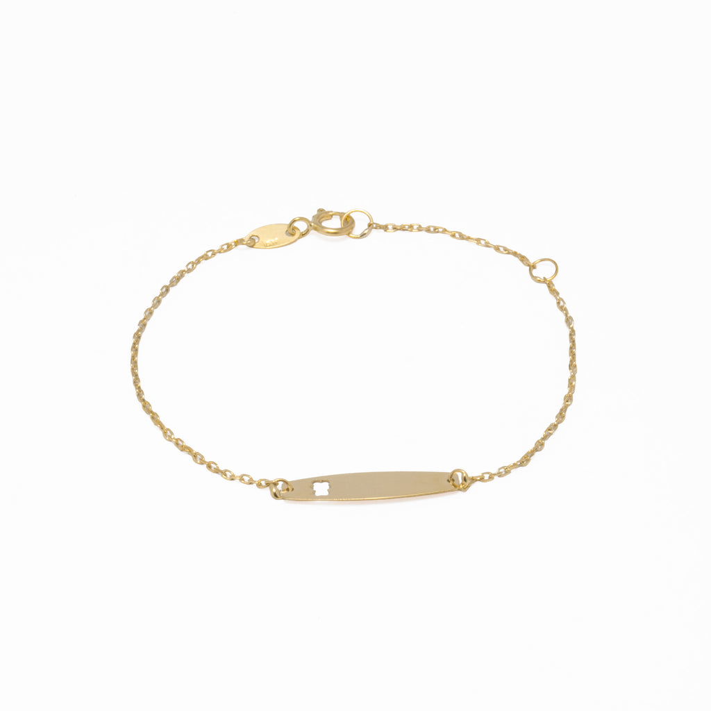 Pulseira em Ouro 9kts - Chapa com Urso