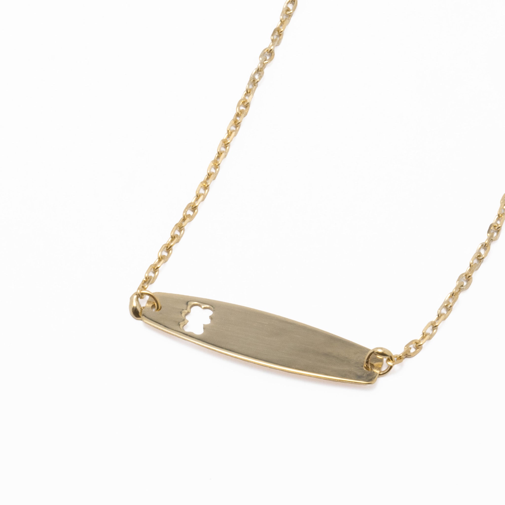 Pulseira em Ouro 9kts - Chapa com Urso