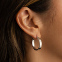 Argolas Planas 2,5cm x 0,4cm - Prata