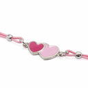 Pulseira em Prata - Corações