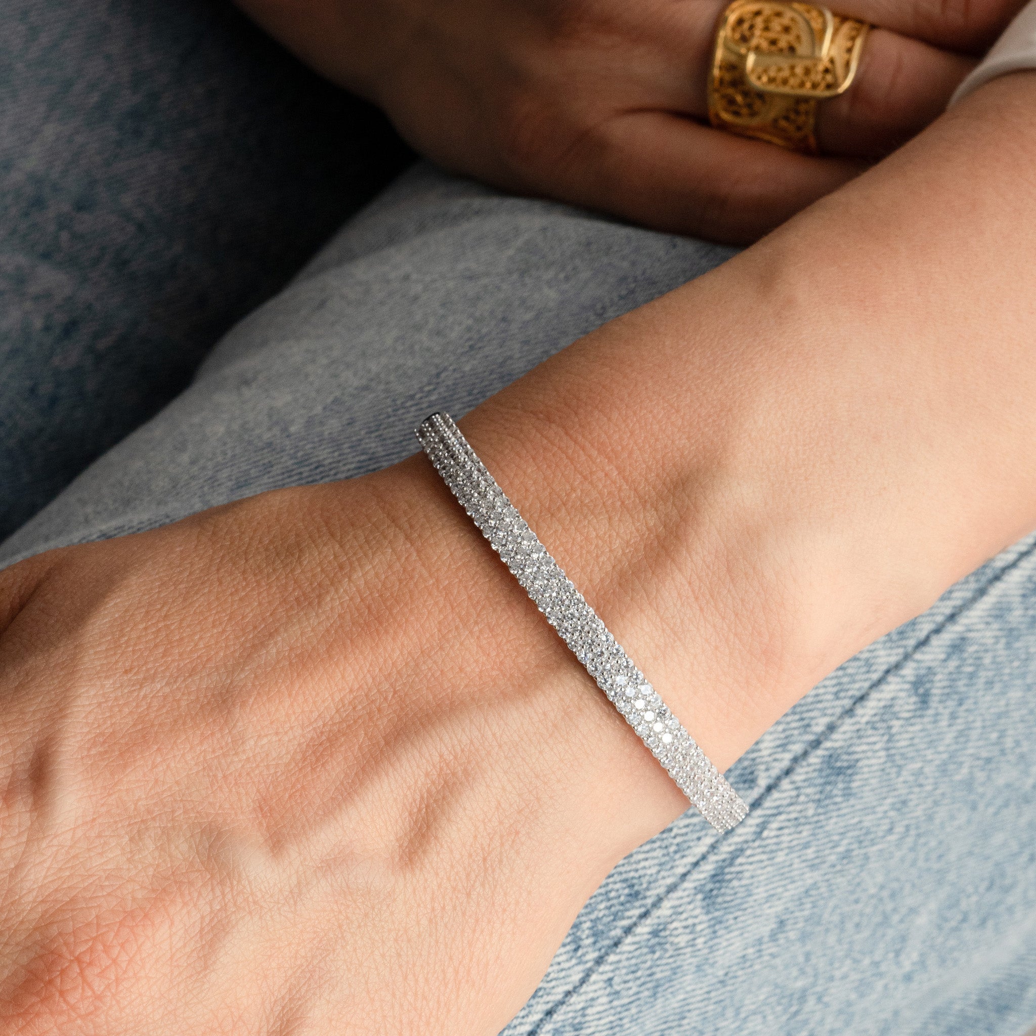 Escrava em Prata com Zircônias