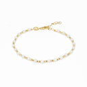 Pulseira em Prata Dourada com Pérolas