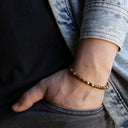 Pulseira Aço com Pedras Ágata