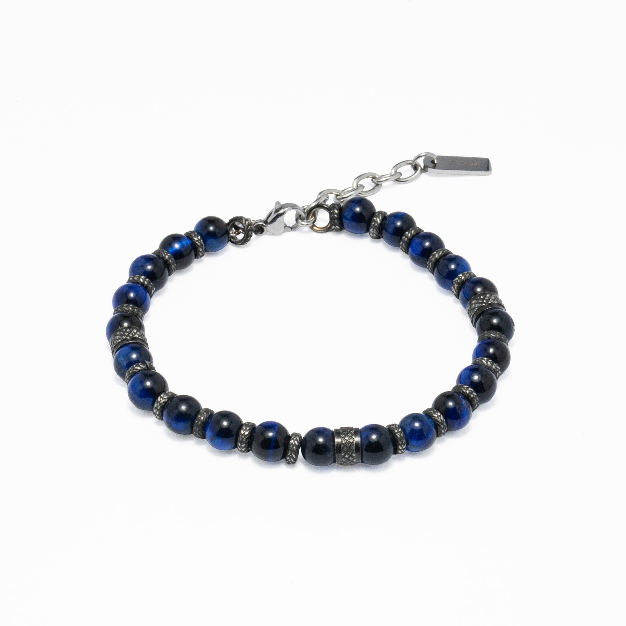 Pulseira Aço com Pedras Ágata