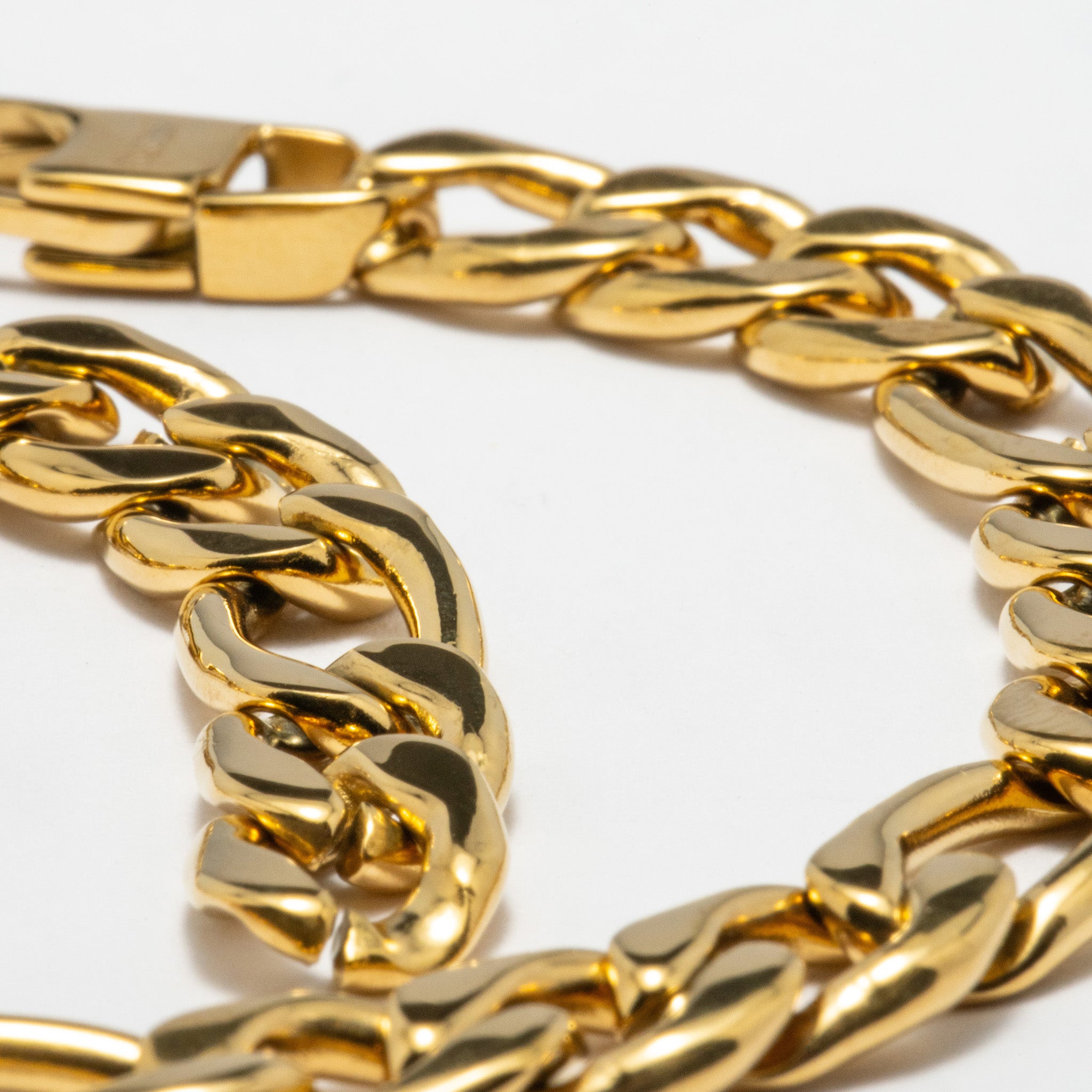 Pulseira Aço Dourado com Malha 3+1