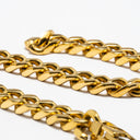 Pulseira Aço Dourado em Malha Barbela