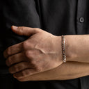 Pulseira Prata com Malha 3+1