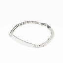 Pulseira Prata em Malha Barbela com Chapa