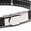 Pulseira de Aço e Couro