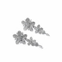 Brincos em Prata com Zircónias - Floral