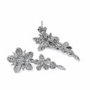 Brincos em Prata com Zircónias - Floral