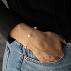 Pulseira Prata Dourada - COLEÇÃO ESSÊNCIA