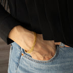 Pulseira Prata Dourada - COLEÇÃO ESSÊNCIA
