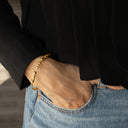 Pulseira Prata Dourada - COLEÇÃO ESSÊNCIA