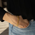 Pulseira Prata Dourada - COLEÇÃO ESSÊNCIA