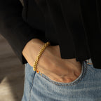Pulseira Prata Dourada - COLEÇÃO ESSÊNCIA