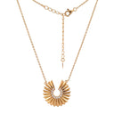 Conjunto Colar e Brincos Prata Dourada com Zircónias