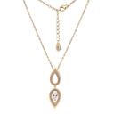 Conjunto Colar e Brincos Prata Dourada com Zircónias