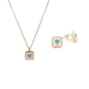 Conjunto Colar e Brincos Prata Dourada