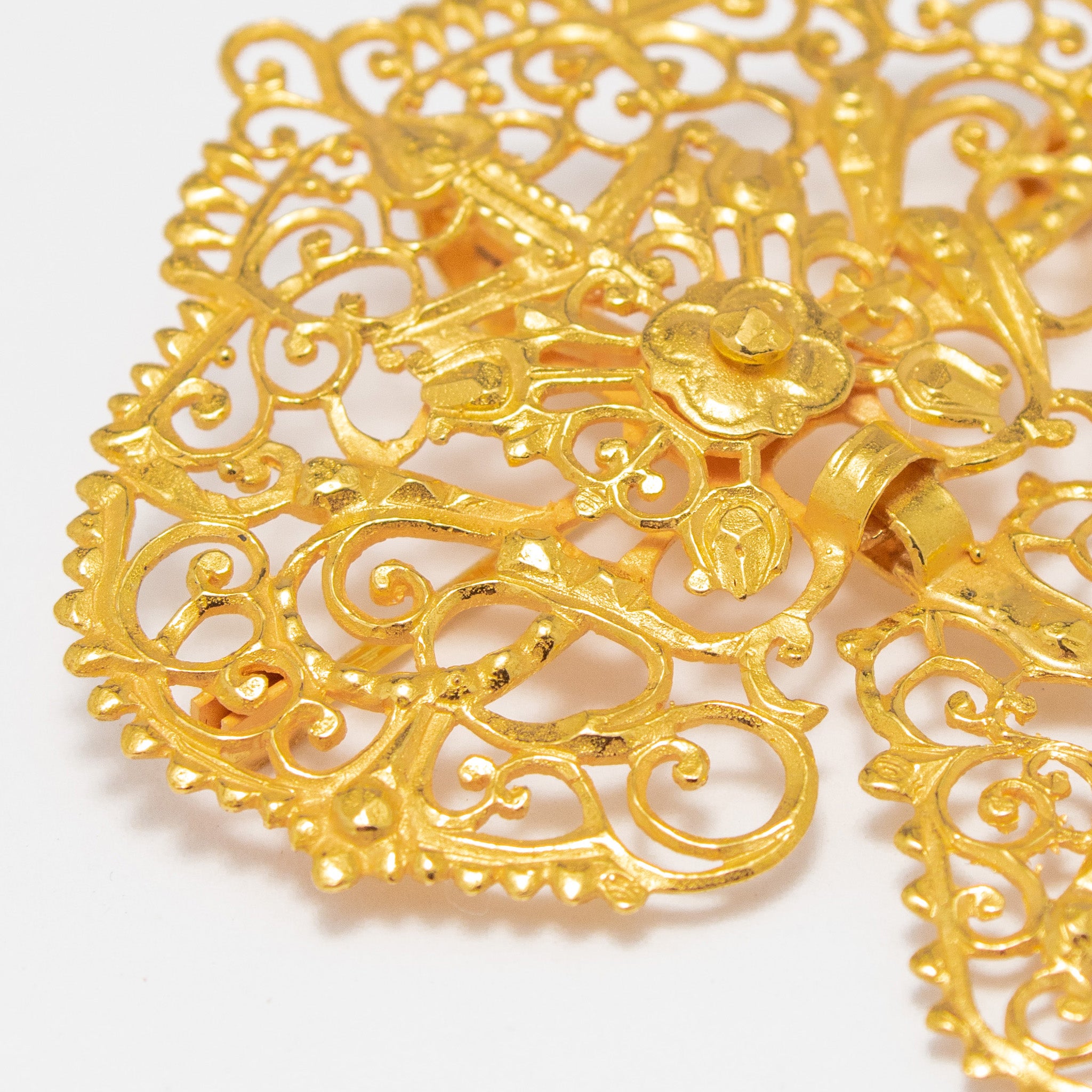 Medalha/Alfinete Ouro 19,2kts Filigrana