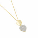 Conjunto de Colar e Brincos em Prata Dourada com Zircónias