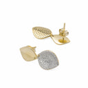 Conjunto de Colar e Brincos em Prata Dourada com Zircónias