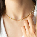 Colar em Prata Dourada com Pérolas