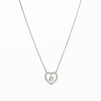 Colar Prata com Zircônias - Trevo