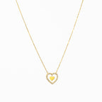 Colar Prata com Zirônias - Coração