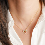 Colar Prata com Zirônias - Coração